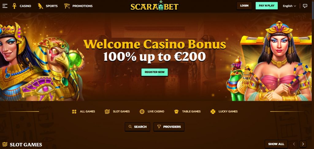 scarabet casino homepage