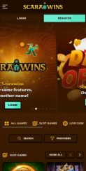 Scarawins Casino mobile screenshot