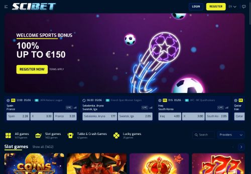 Scibet Casino desktop screenshot