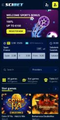 Scibet Casino mobile screenshot
