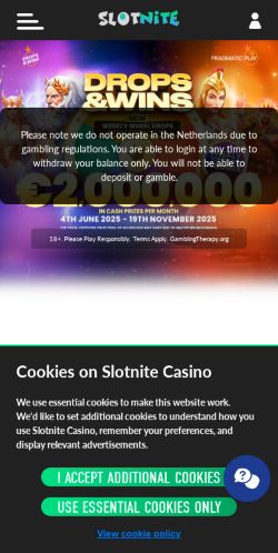 Slotnite Casino mobile screenshot