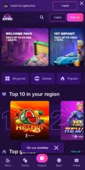 SlotRush Casino mobile screenshot