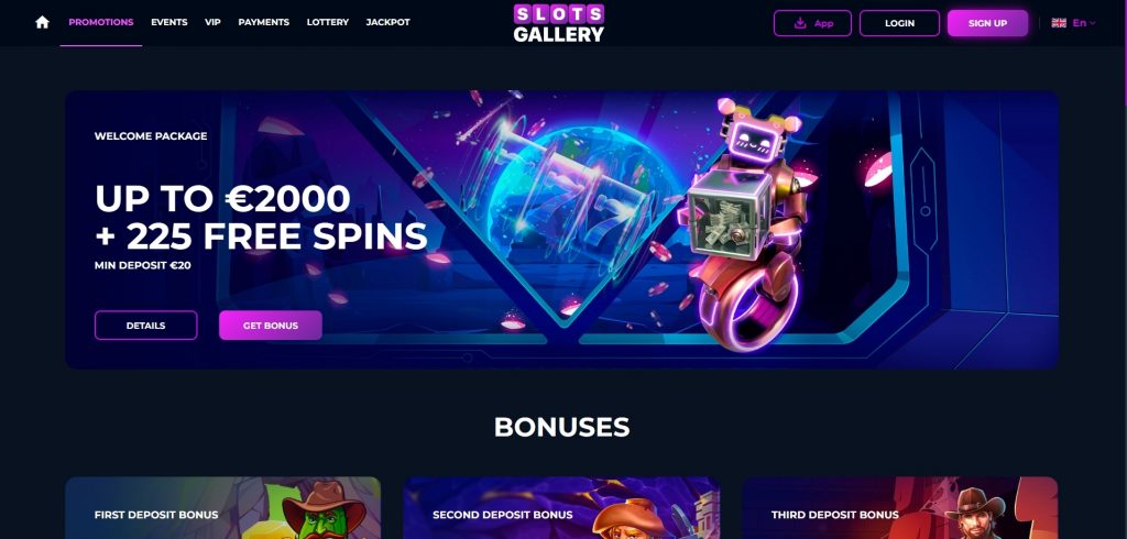 Slots gallery homepage