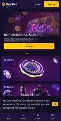 Spinbet Casino mobile screenshot
