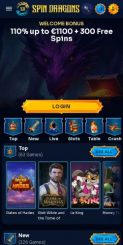 SpinDragons Casino mobile screenshot