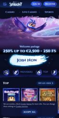 Spinight Casino mobile screenshot