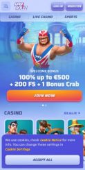 Spinrollz Casino mobile screenshot