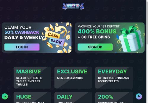SpinsHouse Casino desktop screenshot