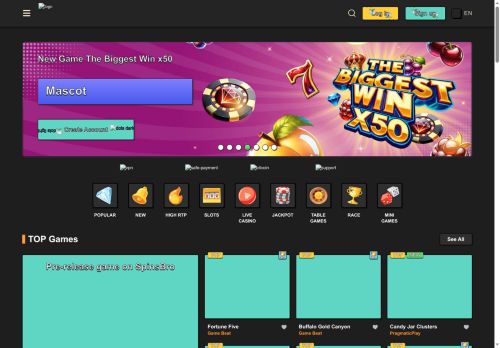 SpinsBro Casino desktop screenshot