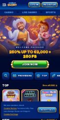 SpinsOfGlory Casino mobile screenshot