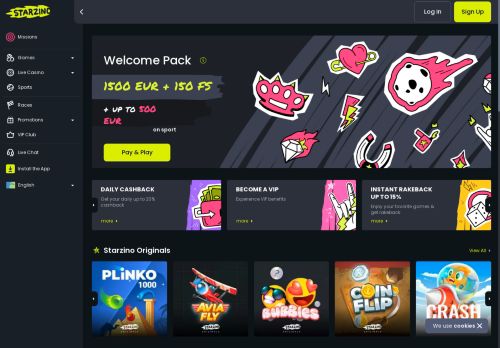 Starzino Casino desktop screenshot