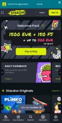 Starzino Casino mobile screenshot