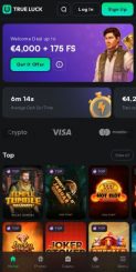 Trueluck Casino mobile screenshot