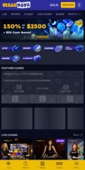VegasNova Casino mobile screenshot