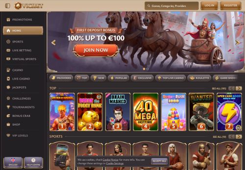 ViciBet Casino desktop screenshot