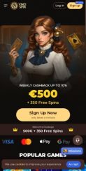 Vinci Spin Casino mobile screenshot