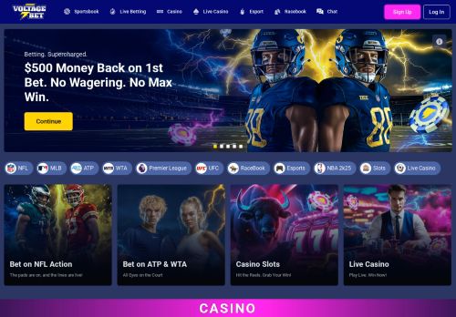 Voltagebet Casino desktop screenshot