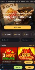 Wanted Win Casino mobile screenshot