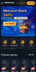 Winshark Casino mobile screenshot