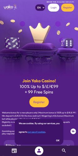Yako Casino mobile screenshot